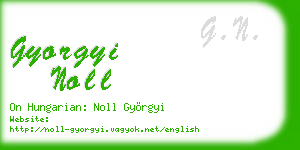 gyorgyi noll business card